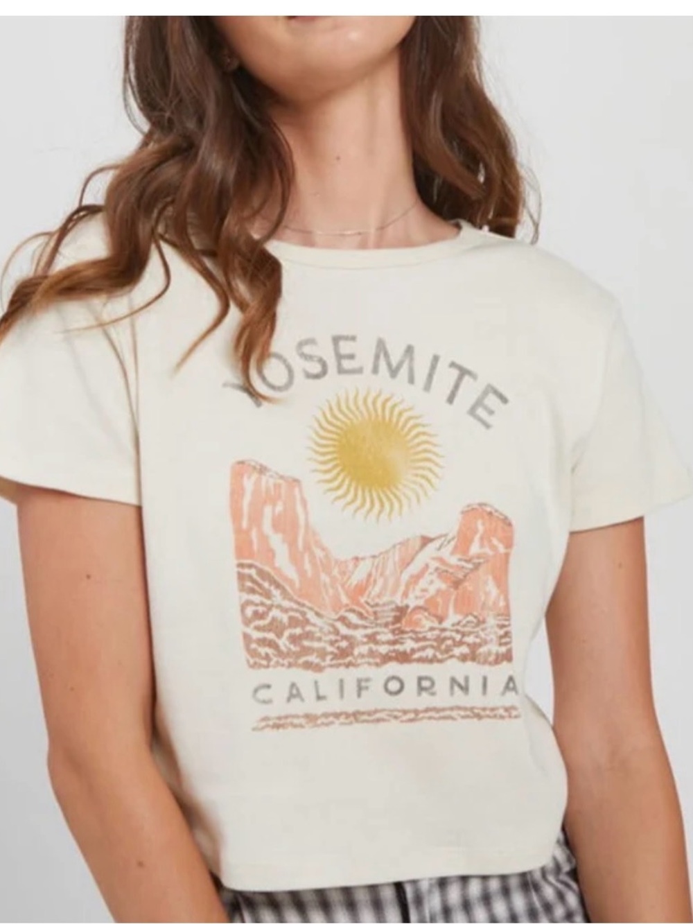 Cream Yosemite Graphic Short Sleeve Tee